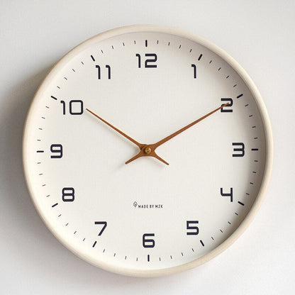Rustic Wooden Silent Wall Clock with Contemporary Design