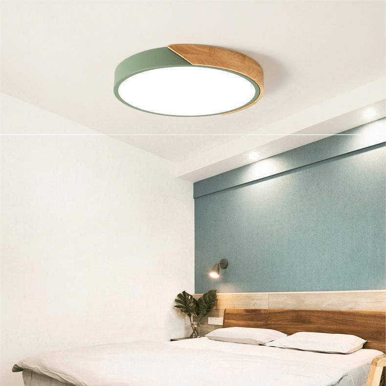 Scandinavian Wooden LED Ceiling Lamp