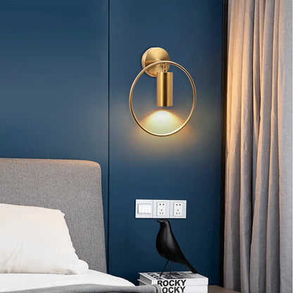 Elegant Golden LED Sconce Light