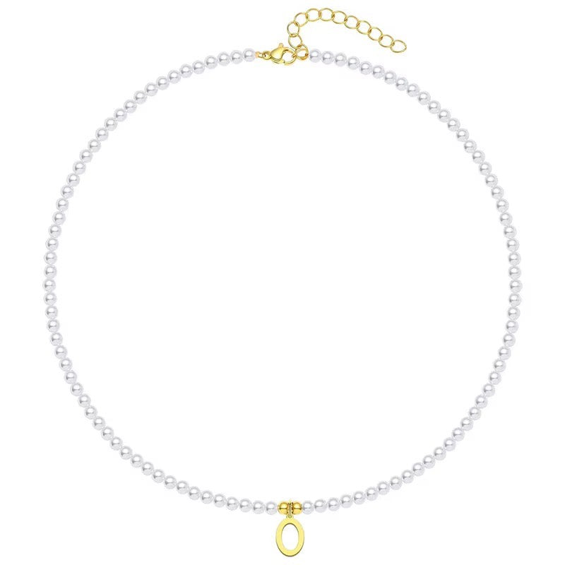 Elegant Personalized Pearl Name Necklace