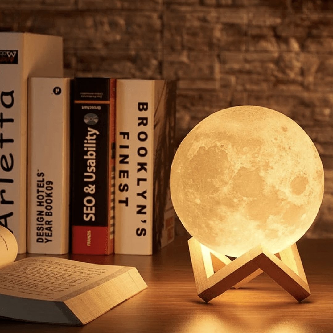 Bright LED Moon Table Light with Remote Control - Luxicro
