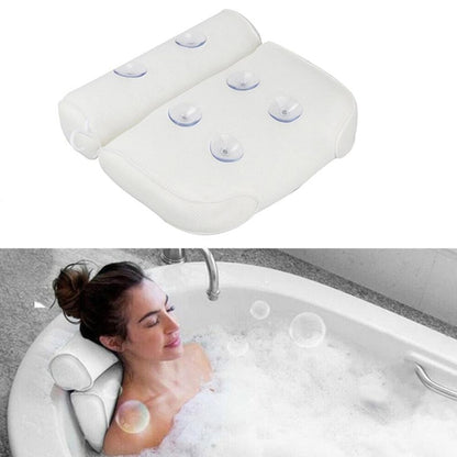 Soft Bath Pillow with Secure Grip Suction Cups