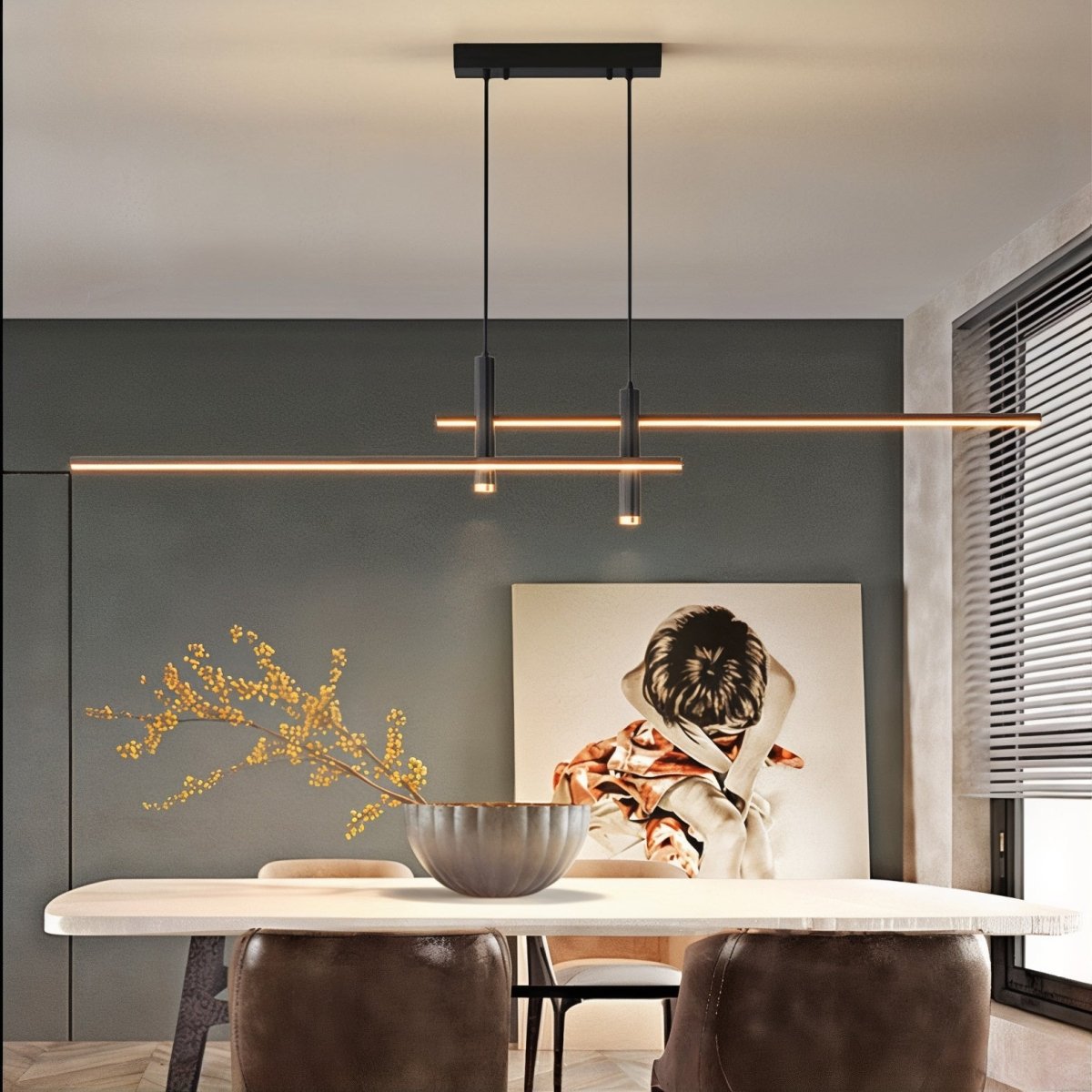 Modern Adjustable Dimming LED Pendant Light Fixture