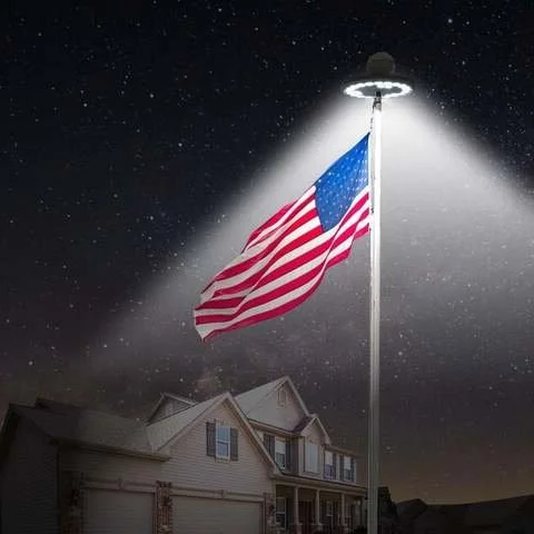 Bright Solar Flagpole LED Lights - Luxicro