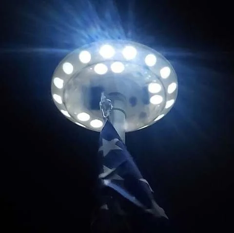 Bright Solar Flagpole LED Lights
