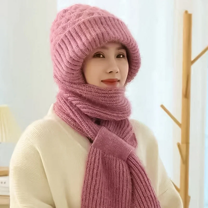 Warm Winter Beanie Neck Scarf Set