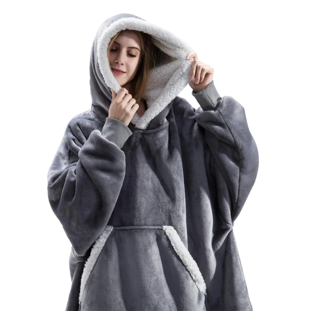 Soft Fleece Hooded Blanket Sweatshirt