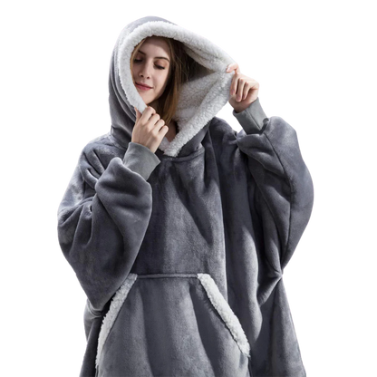 Soft Fleece Hooded Blanket Sweatshirt