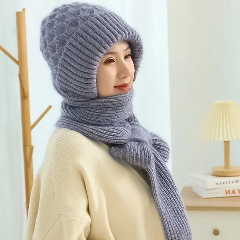 Warm Winter Beanie Neck Scarf Set