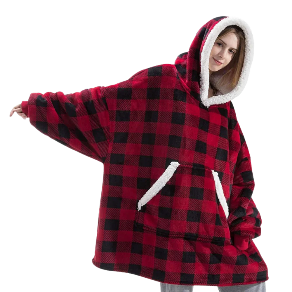 Soft Fleece Hooded Blanket Sweatshirt