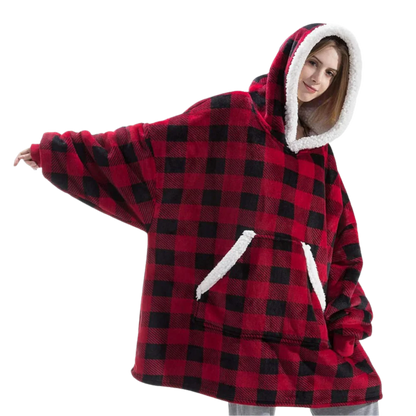 Soft Fleece Hooded Blanket Sweatshirt