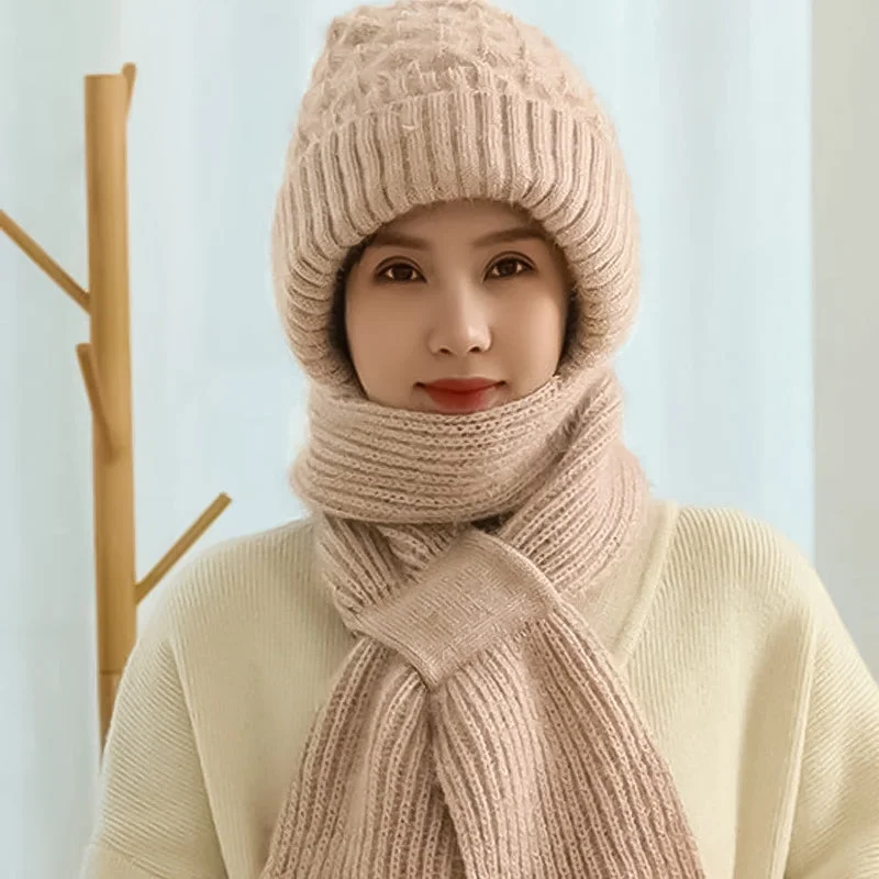 Warm Winter Beanie Neck Scarf Set
