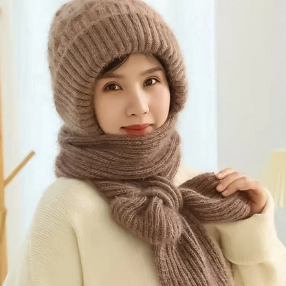 Warm Winter Beanie Neck Scarf Set