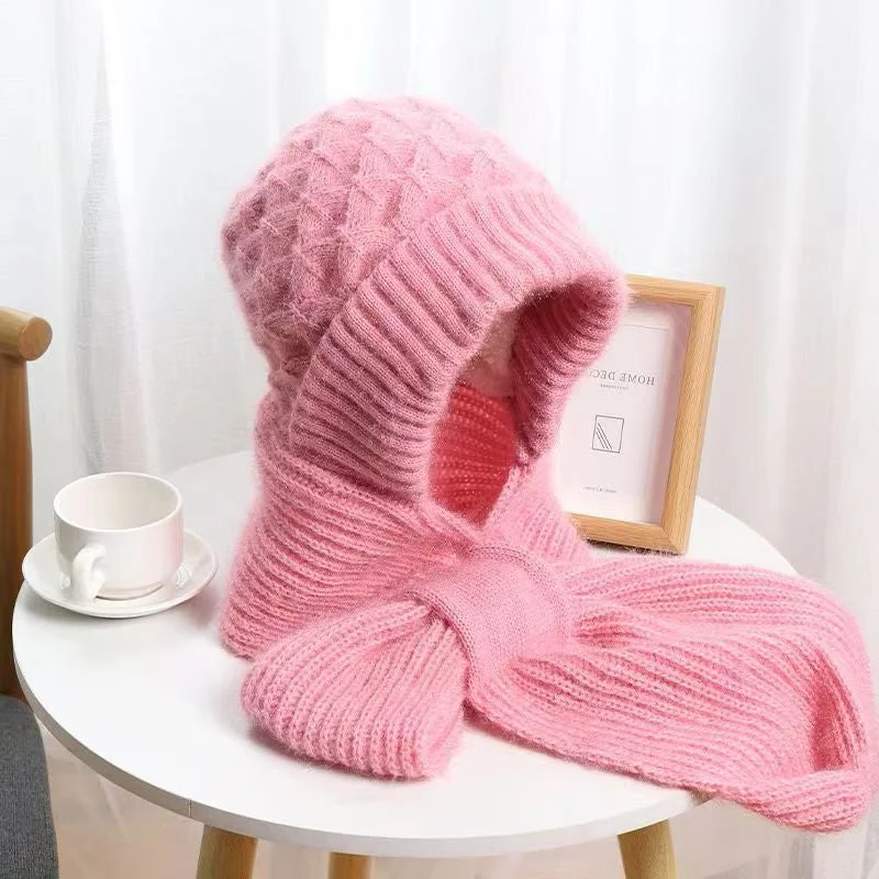 Warm Winter Beanie Neck Scarf Set