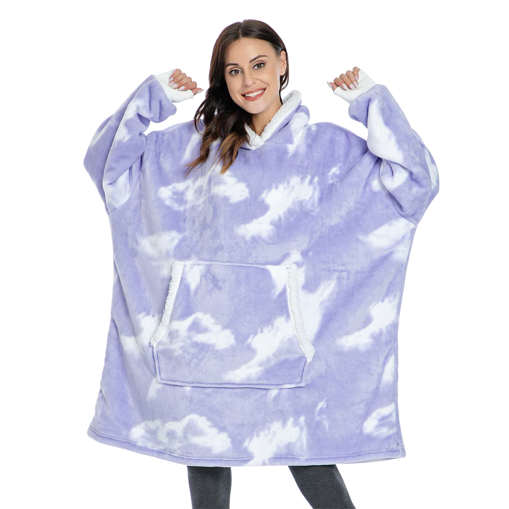 Soft Fleece Hooded Blanket Sweatshirt