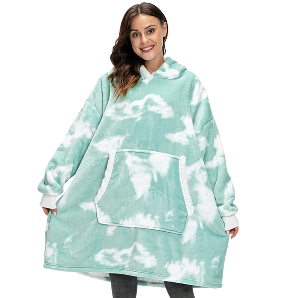 Soft Fleece Hooded Blanket Sweatshirt
