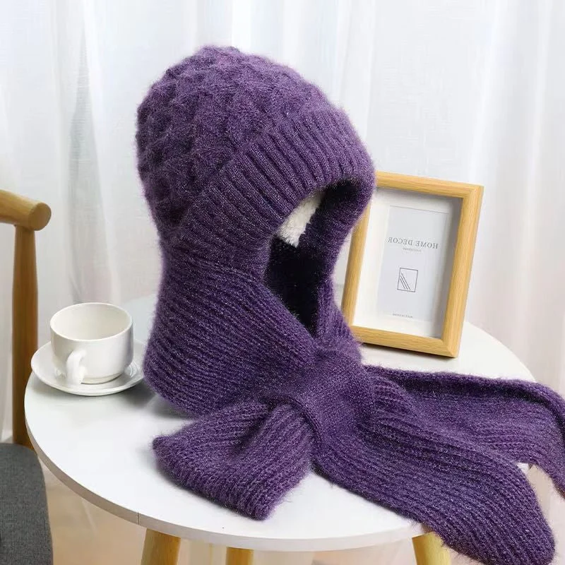 Warm Winter Beanie Neck Scarf Set