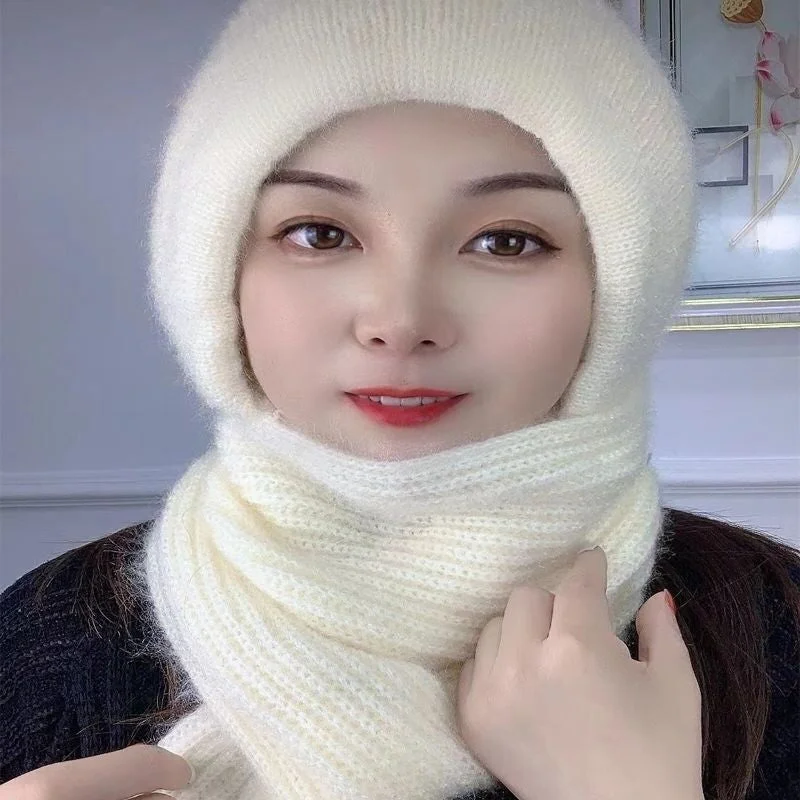 Warm Winter Beanie Neck Scarf Set