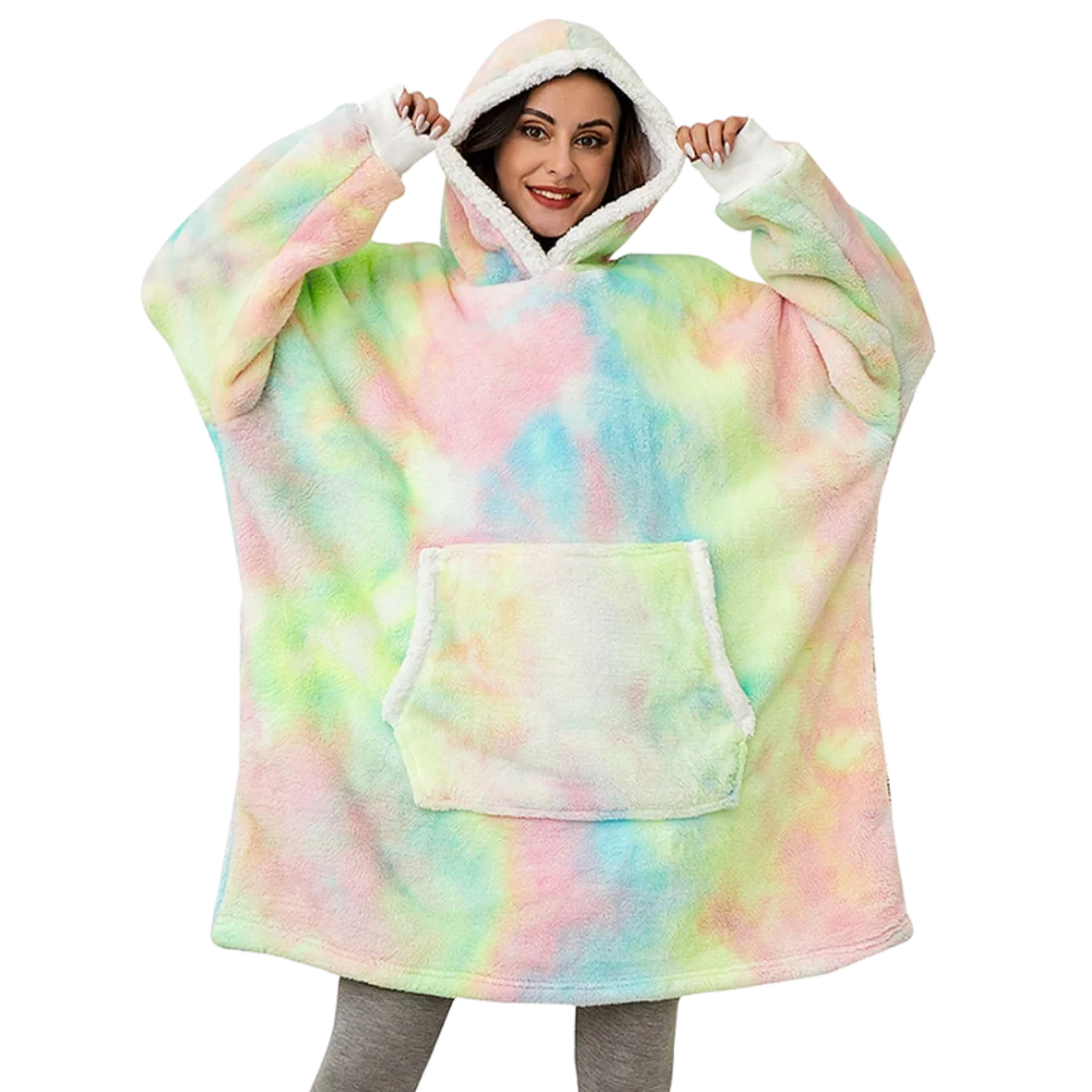 Soft Fleece Hooded Blanket Sweatshirt