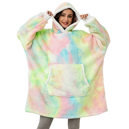 Soft Fleece Hooded Blanket Sweatshirt