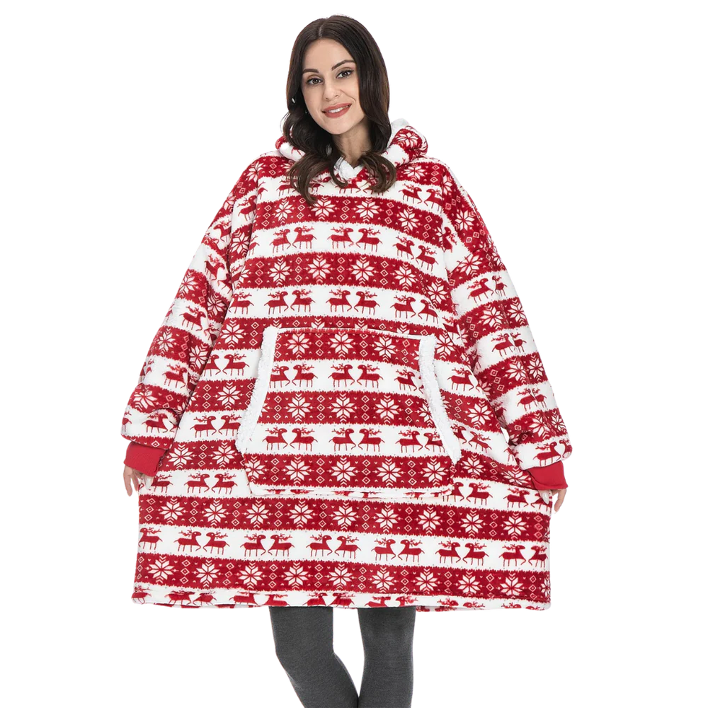 Soft Fleece Hooded Blanket Sweatshirt