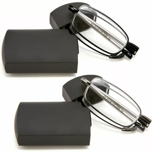 Compact Travel Reading Glasses with Pouch - Luxicro