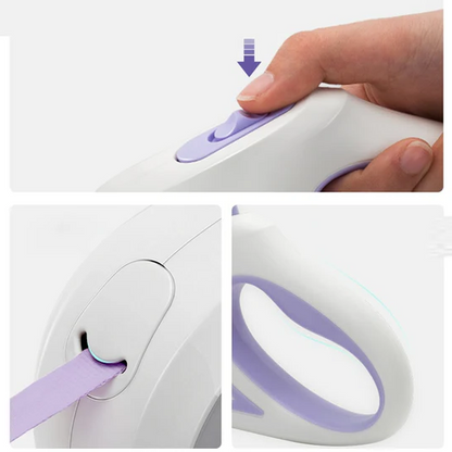Bright Adjustable LED Dog Leash with Flashlight