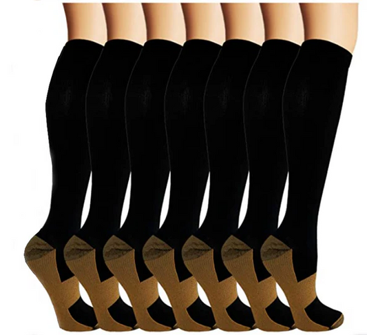 Athletic Support Socks (7 Pack) for Men and Women - Luxicro
