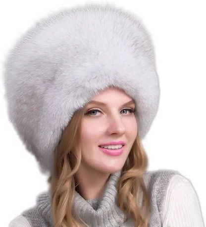 Warm Luxury Fur Winter Hat for Women with Earmuffs