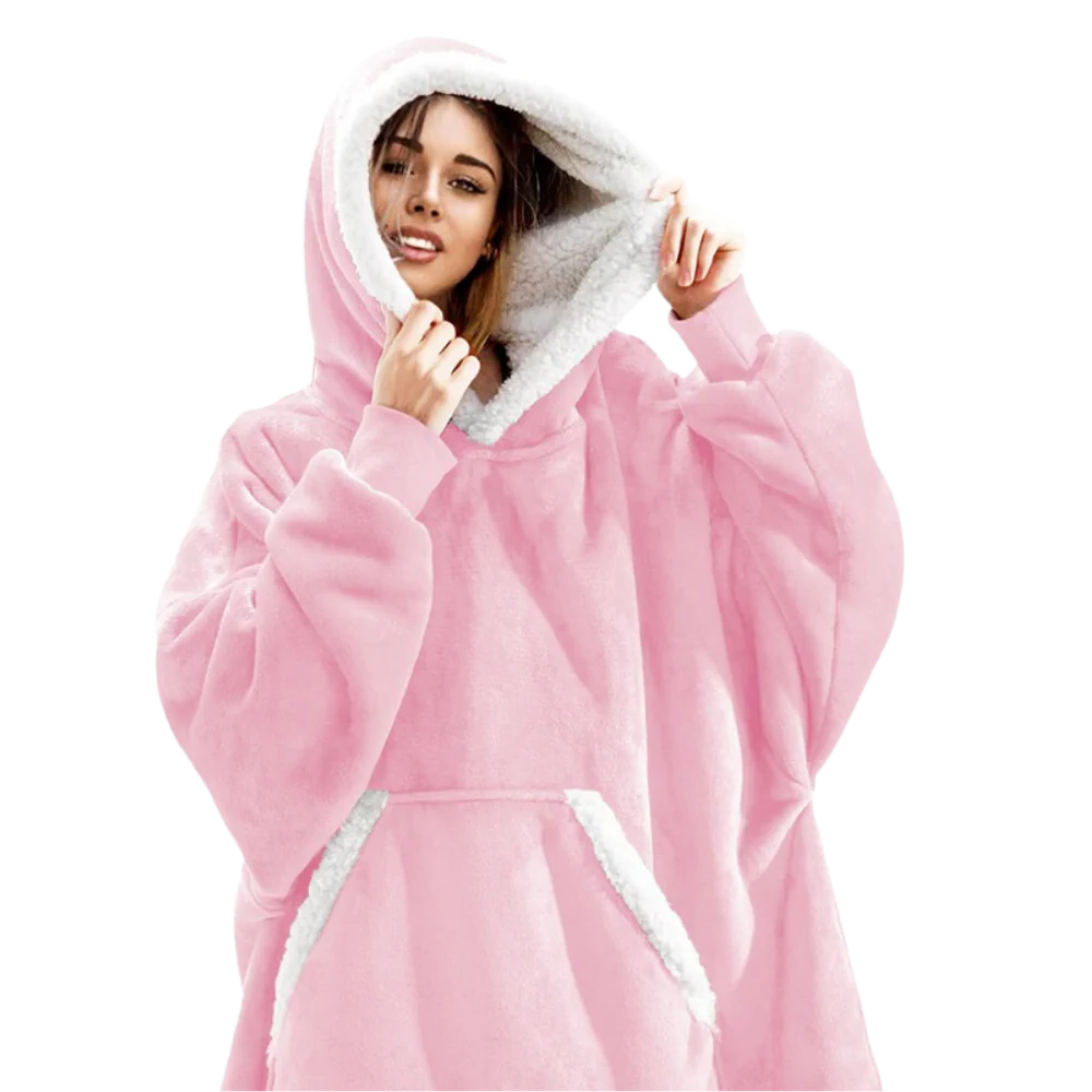 Soft Fleece Hooded Blanket Sweatshirt - Luxicro