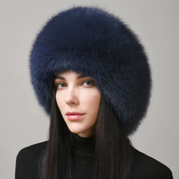 Warm Luxury Fur Winter Hat for Women with Earmuffs