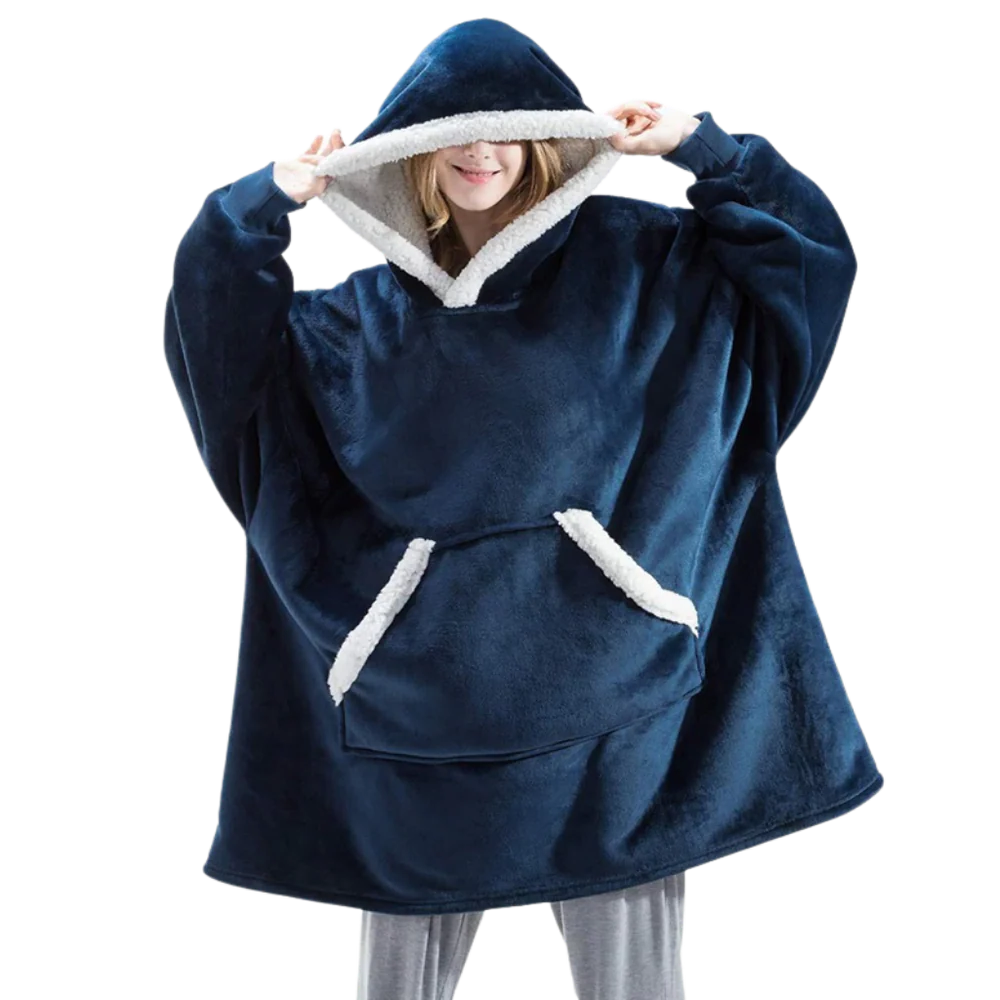 Soft Fleece Hooded Blanket Sweatshirt