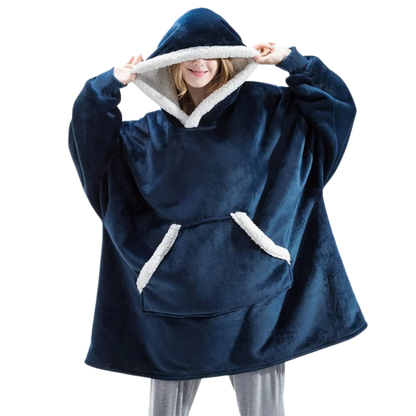 Soft Fleece Hooded Blanket Sweatshirt