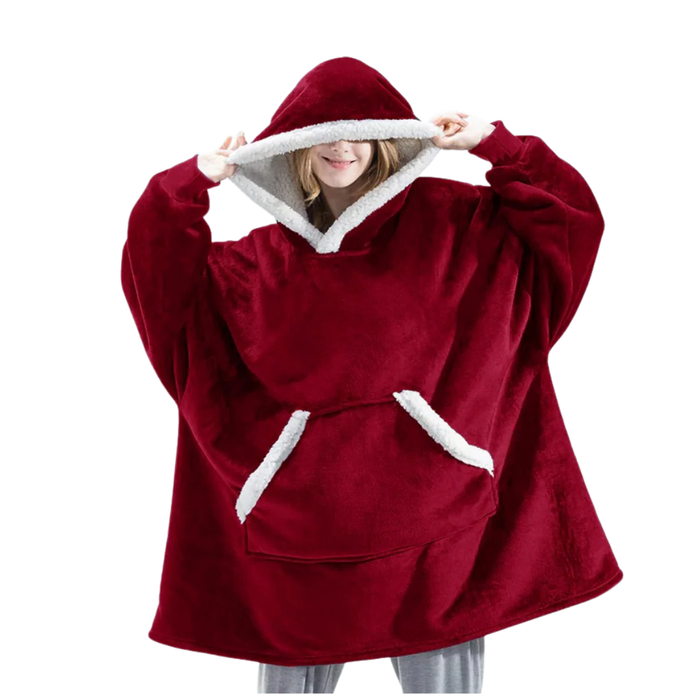 Soft Fleece Hooded Blanket Sweatshirt