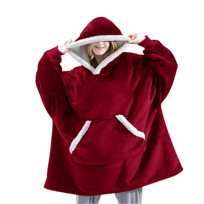 Soft Fleece Hooded Blanket Sweatshirt