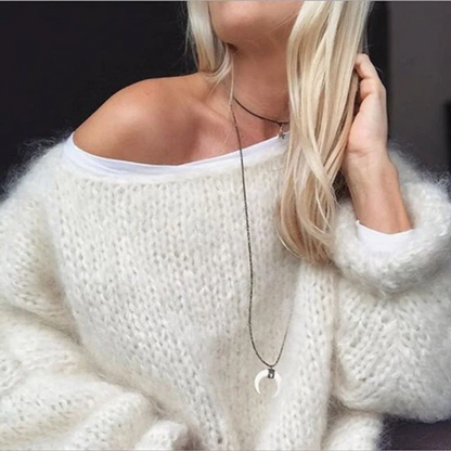 Cozy Crew Neck Pullover Sweater - Luxicro