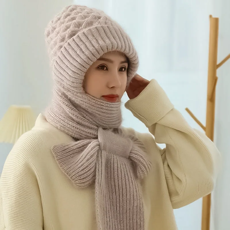 Warm Winter Beanie Neck Scarf Set - Luxicro