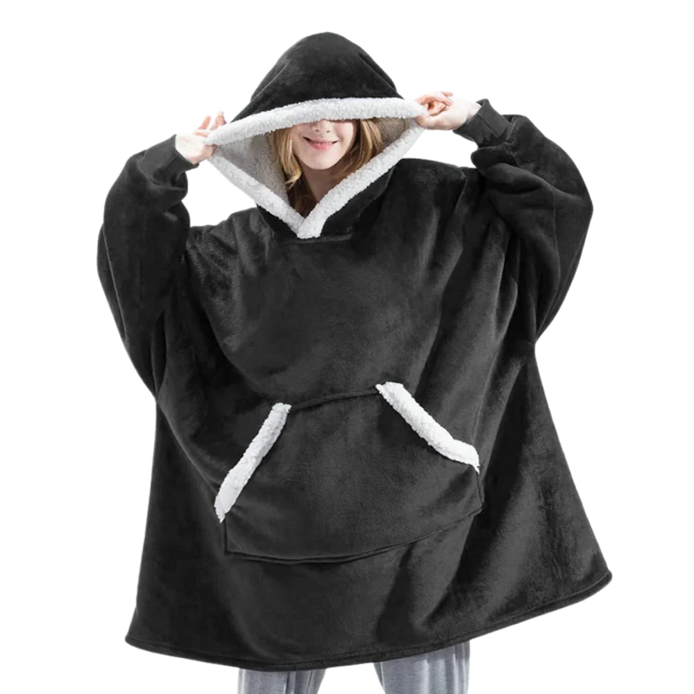 Soft Fleece Hooded Blanket Sweatshirt