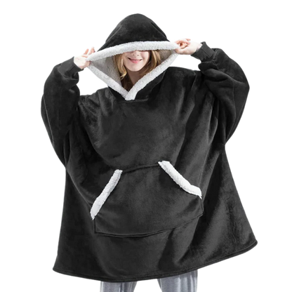 Soft Fleece Hooded Blanket Sweatshirt