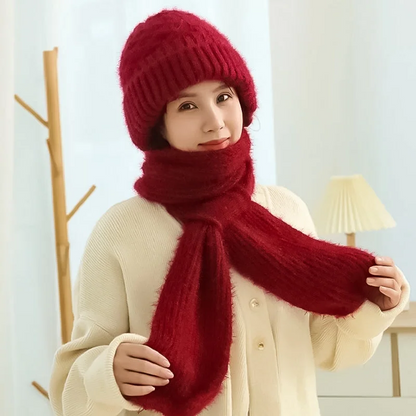 Warm Winter Beanie Neck Scarf Set