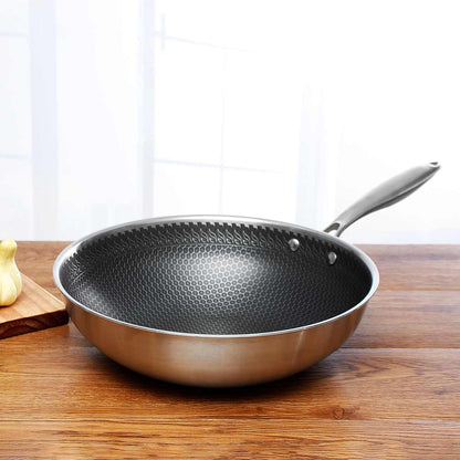 Large Heavy Duty Nonstick Stainless Steel Skillet