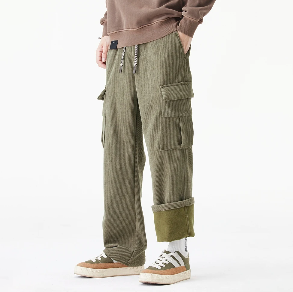 Warm Corduroy Fleece Lined Pants - Luxicro