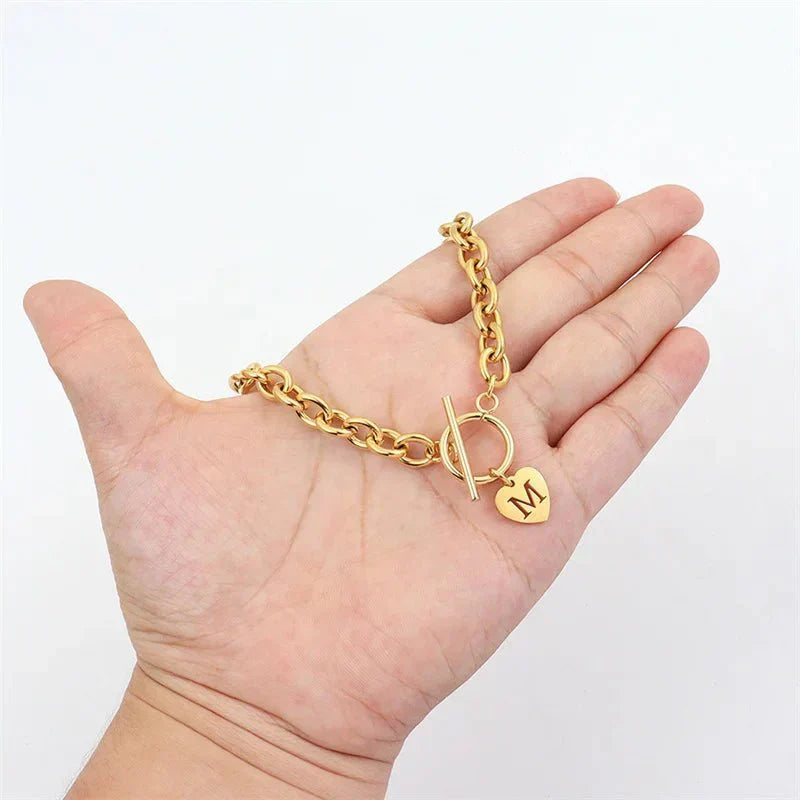 Personalized Initial Heart Pendant Necklace