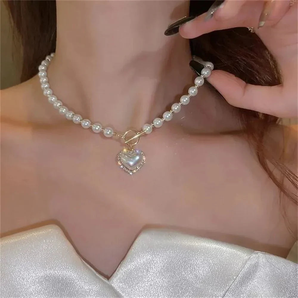Dainty Heart Padlock Chain Necklace