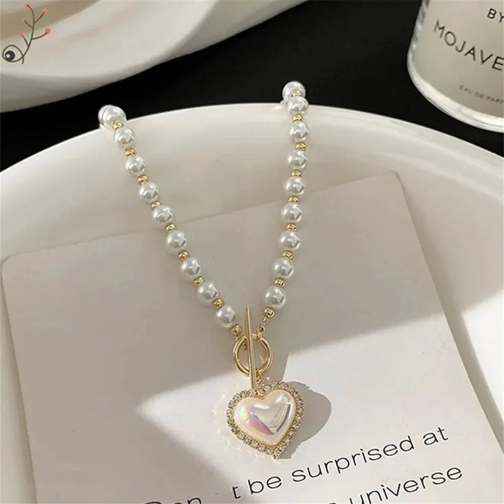 Dainty Heart Padlock Chain Necklace