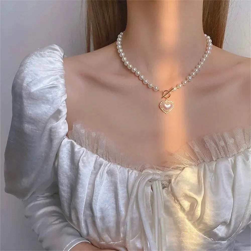 Dainty Heart Padlock Chain Necklace