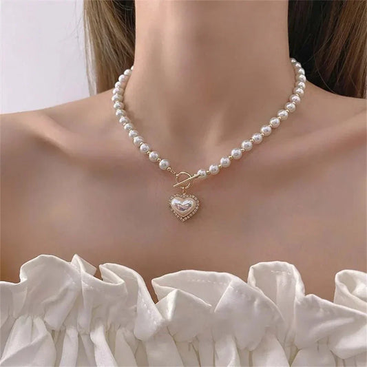 Dainty Heart Padlock Chain Necklace - Luxicro