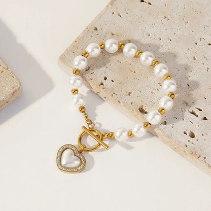 Beautiful Heart Shaped Pearl Locket Necklace