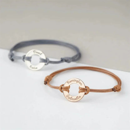 Personalized Monogrammed Rope Chain Bracelet