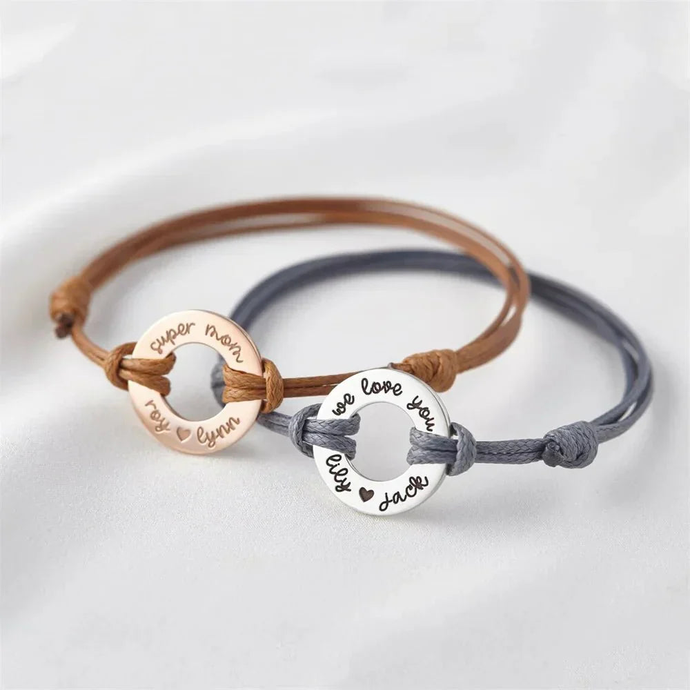 Personalized Monogrammed Rope Chain Bracelet - Luxicro